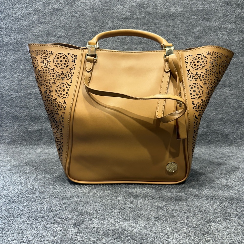 Vince Camuto Tan Laser-Cut Tote PO0128